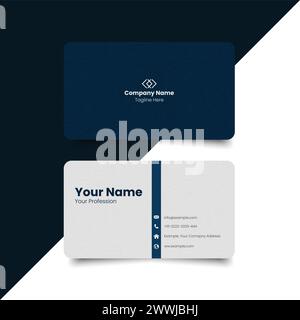 Simple Business Card Layout. creative modern name card and business card. Clean Design. corporate design template,Clean professional business template Stock Vector