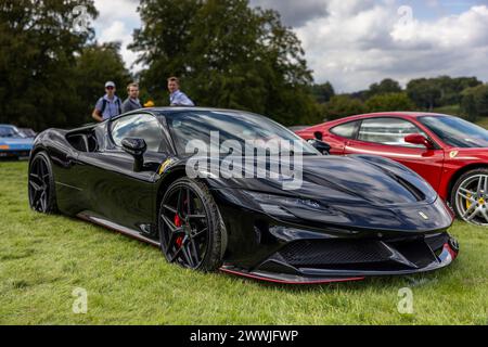 Ferrari SF90 Stradale, on display at the Salon Privé Concours d’Elégance motor show held at Blenheim Palace. Stock Photo