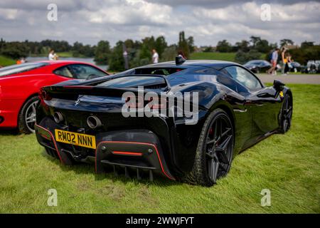 Ferrari SF90 Stradale, on display at the Salon Privé Concours d’Elégance motor show held at Blenheim Palace. Stock Photo