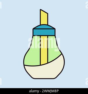 Sugar bowl shaker bottle vector color icon. Kitchen appliance. Graph symbol for cooking web site design, logo, app, UI Stock Vector