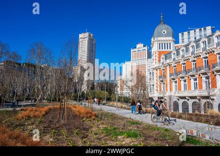 Plaza de Espana, Madrid, Spain Stock Photo