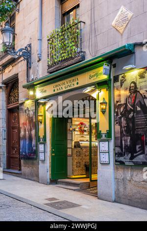 Chocolateria San Gines, Madrid, Spain Stock Photo
