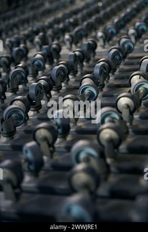 Transport conveyor on a modern window production Stock Photo