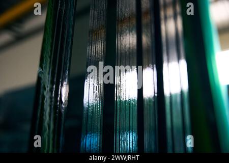 Glass sheets for the production of double-glazed windows Stock Photo