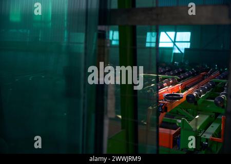 Modern production workshop in window production Stock Photo