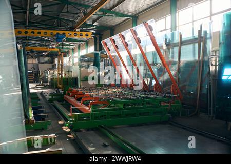Thermal cutting machine in the production workshop Stock Photo