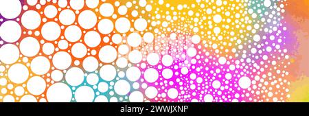 Background with colored watercolor circles. hand drawing. Not AI, Vector illustration Stock Vector
