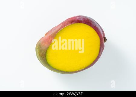 sliced mango on a white background Stock Photo