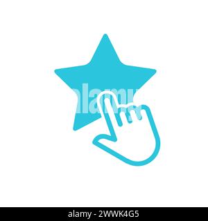 Favorite. Star icon. Isolated on white background. From blue icon set. Stock Vector