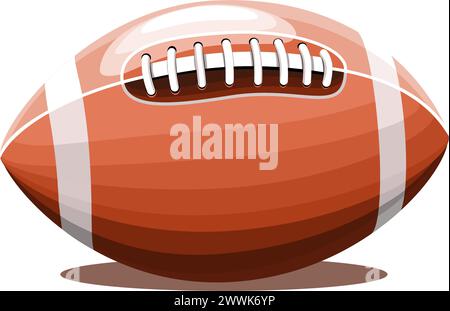 American football ball in realistic style vector illustration Stock Vector