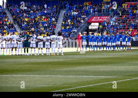 Harrison, United States. 24th Mar, 2024. Players of Italy and Ecuador in an international friendly match at the Red Bull Arena in the city of Harrison in New Jersey in the United States this Sunday, 24th. Credit: Brazil Photo Press/Alamy Live News Stock Photo
