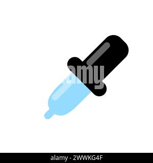 Dropper tool icon. Graphic design application. Color sampling pipette. Digital artist essential. Vector illustration. EPS 10. Stock Vector