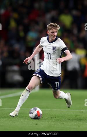 London, UK. 23rd Mar, 2024. Anthony Gordon of England in action. England v Brazil, International football friendly match at Wembley Stadium in London on Saturday 23rd March 2024. Editorial use only. pic by Andrew Orchard/Andrew Orchard sports photography/Alamy Live News Credit: Andrew Orchard sports photography/Alamy Live News Stock Photo
