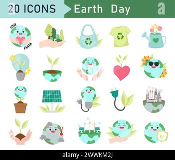 Ecology and Environment related color line icon set. Nature and Renewable Energy colorful linear icons. Eco friendly and Eco line icons flat color Stock Vector
