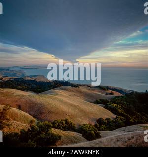 Coastline, Bolinas Ridge, San Francisco, Mount Tamalpais State Park, Golden Gate National Recreation Area, Marin County, California Stock Photo