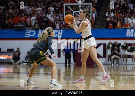 Blacksburg, VA, USA. 24th Mar, 2024. Virginia Tech Hokies guard ...