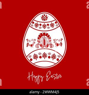 Easter Eggs ornament.Vector emplate for laser cutting, wood carving, paper cut and printing. Vector illustration. Stock Vector