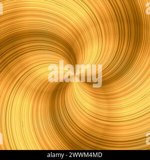 Abstract golden rotating swirl vector background Stock Vector