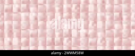 Silky pastel pink surface of quilted mattress seamless texture. Soft blanket or duvet puffer pattern. Bedroom padded setting with smooch fabric. Vecto Stock Vector