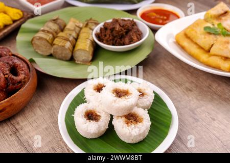 Putu Bambu and various delicious Ramadan dishes for Iftar in Malaysia Stock Photo