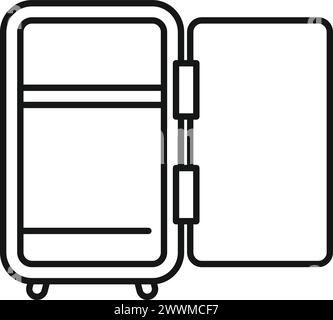 Empty home deposit room icon outline vector. Money finance. Clerk steel fintech Stock Vector