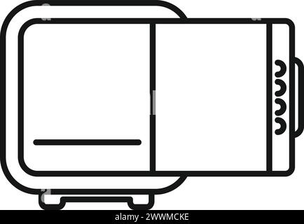 Small money safe box icon outline vector. Home security protection. Online store profit Stock Vector