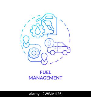 Fuel management blue gradient concept icon Stock Vector