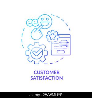 Customer satisfaction blue gradient concept icon Stock Vector