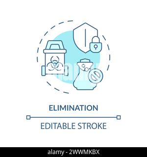 Elimination soft blue concept icon Stock Vector