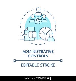 Administrative controls soft blue concept icon Stock Vector