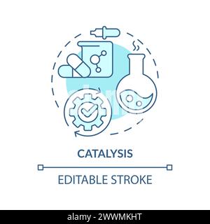 Catalysis soft blue concept icon Stock Vector