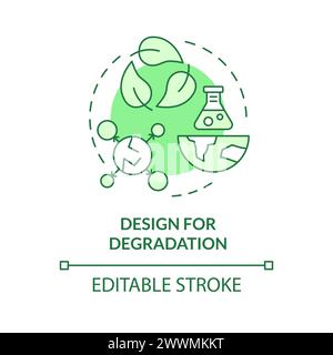 Design for degradation green concept icon Stock Vector