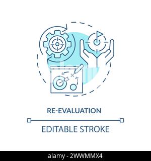 Performance evaluation soft blue concept icon Stock Vector