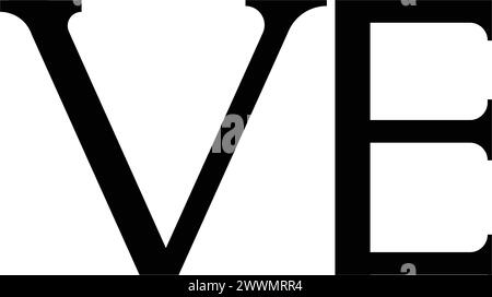 VE letter logo vector illustration design Stock Vector