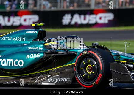 AUSTRALIA ALBERT PARK CIRCUIT, AUSTRALIA - MARCH 23: Fernando Alonso, Aston Martin F1 AMR23 during the Australian Grand Prix at Australia Albert Park Circuit on Saturday March 23, 2024 in Melbourne, Australia. (Photo by Michael Potts/BSR Agency) Credit: BSR Agency/Alamy Live News Stock Photo