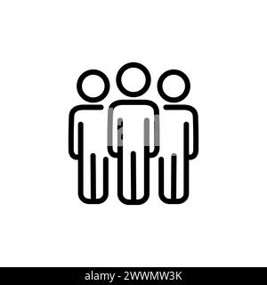 People Icons Line work group Team Vector Illustration Stock Vector