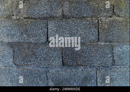 Close up of white painted concrete block wall background texture Stock Photo