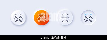 Move gesture line icon. Slide arrow sign. Swipe action. Line icons. Vector Stock Vector