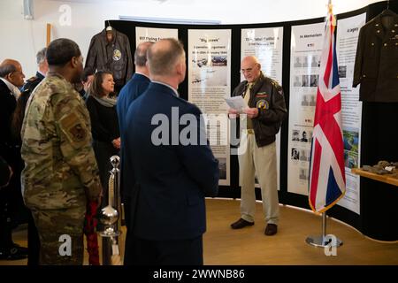 Brian Francis reads a poem during a Ceremony of Remembrance at Stanwick ...