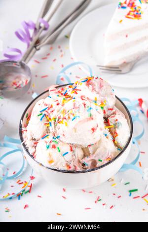 Birthday Cake With Funfetti Sprinkles Stock Photo - Alamy