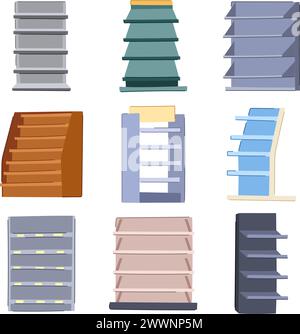 mockup magazine rack cartoon vector illustration Stock Vector Image ...