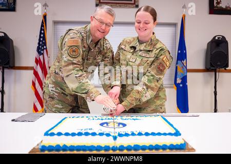 Maj. Gen. Randall Kitchens, Chief of Chaplains, speaks to the Airmen of ...