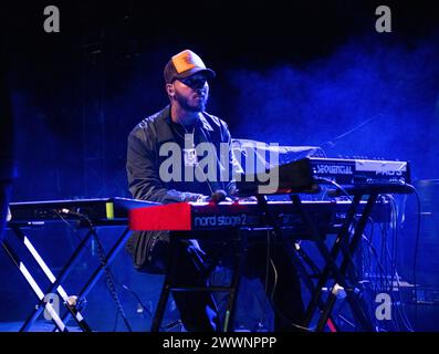 London, UK. 24th Mar, 2024. MRCY performing live at Hammersmith Apollo, London on 24 March 2024 Doom Cannon, keyboards (touring) Their music, shaped during a meetup between lockdowns, combines soulful vocals, psychedelic vibes, and nostalgic arrangements for a timeless yet contemporary feel. Credit: Dafydd Owen/Alamy Live News Stock Photo