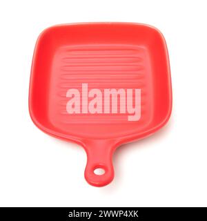 Classic ceramic casserole dish with handles on white background Stock Photo