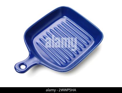 Classic ceramic casserole dish with handles on white background Stock Photo