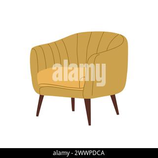 Vintage mid century modern armchair vector icon. Stock Vector