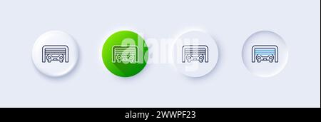 Parking garage line icon. Auto park sign. Line icons. Vector Stock Vector