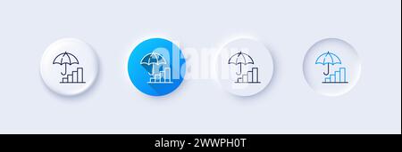 Inflation line icon. Rising prices sign. Line icons. Vector Stock Vector