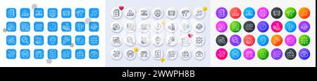 Lawyer, Time and Keys line icons. For web app, printing. Line icons. Vector Stock Vector