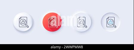 Search document line icon. Help book sign. Line icons. Vector Stock Vector